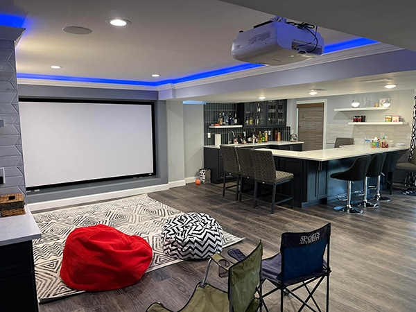 Basement Remodel with Theater